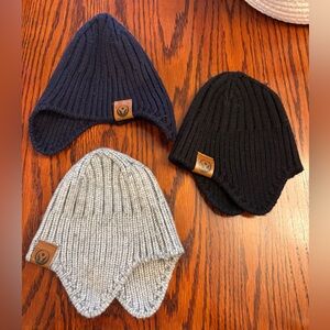 Bundle lot of 3 warm hats with ear flaps
